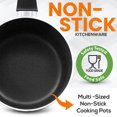 thumbnail image 4 of SereneLife 11 Piece Pots and Pans Non Stick Kitchenware Cookware Set, Gold, 4 of 8