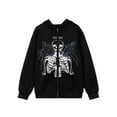 thumbnail image 4 of One opening Women Men Oversized Zip Up Hooded Jacket Sweatshirt Skull Vintage Aesthetic Graphic Hoodie Halloween Clothes, 4 of 6