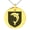 Gold, variant on Stainless Steel Dolphin Diligence Coat of Arms Shield Engraved Small Medallion Circle Charm Pendant Necklace
