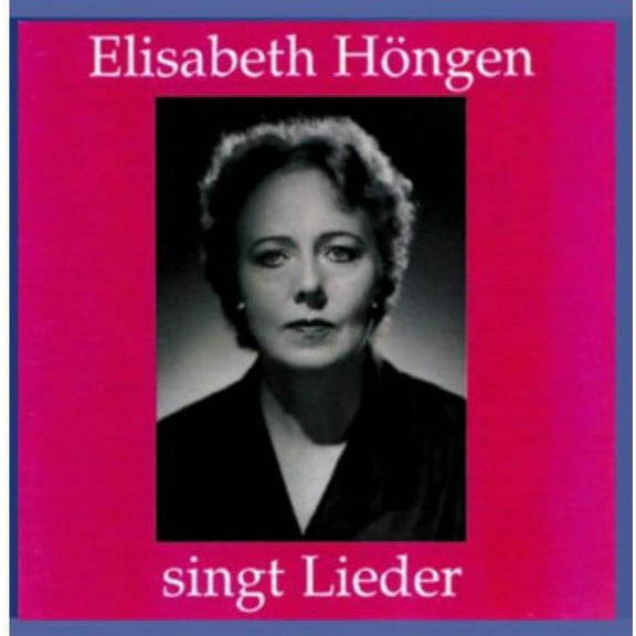 Elisabeth H Ngen - Sings Fifteen Lieder - Classical - CD