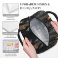 thumbnail image 3 of Easygdp Black And Gold White Horse Bolsa de Almuerzo Insulada Grande, Forro de Aluminio, Diseño Espacioso, a Prueba de Fugas, Ideal para Trabajo, Picnics, Viajes y Actividades al Aire Libre, 3 of 6