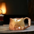 thumbnail image 6 of Pottery Kilns Into Retro Special-shaped Mugs Rough Pottery Hand Knead Irregular Nordics Style Coffee Cups(Yellow), 6 of 6