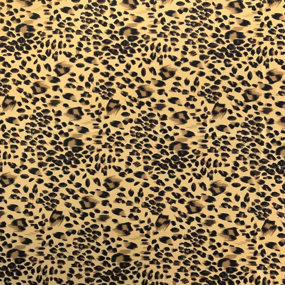 ITY Fabric Cheetah (18-1) Print Polyester Lycra Knit Jersey 2 Way Spandex Stretch 58" Wide