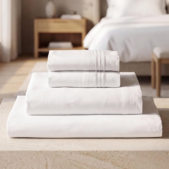 Extra Deep Queen Microfiber Sheets 4 Piece Set White