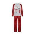 thumbnail image 2 of Matching Family Christmas Pajamas Family Pjs Tops Plaid Pants Matching Holiday Pajamas Set, 2 of 10