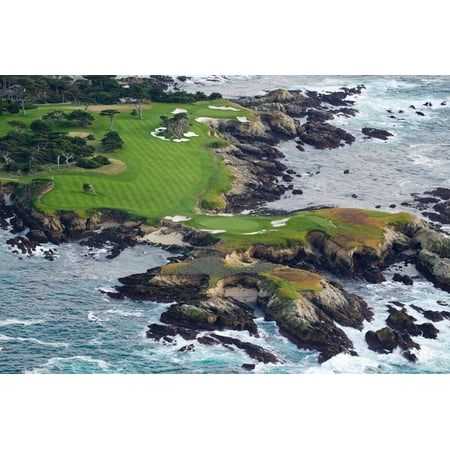 Golf Course on an Island, Pebble Beach Golf Links, Pebble Beach, Monterey County, California, USA Print Wall (Best Monterey Golf Courses)