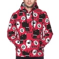 thumbnail image 4 of KLL Cute Dog Print Mens Hoodie Long Sleeve Casual Pullover Hooded Sweatshirt Fashion Drawstring Hoodies with Pocket-XX-Large, 4 of 6