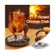 thumbnail image 4 of Rejilla para asados, estante para pollo asado Estante colgante para parrilla de acero inoxidable con cepillo para parrilla Soporte vertical para asador con bandeja de goteo, 4 of 4