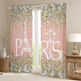 thumbnail image 2 of Homewish Eiffel Tower Black Out Curtains for Teens Boys Girls,Romantic Paris Curtains Pack of 2 (42x63 Each),Bling Glitter Bedroom Curtains,Microfiber Bedroom Decor, 2 of 6