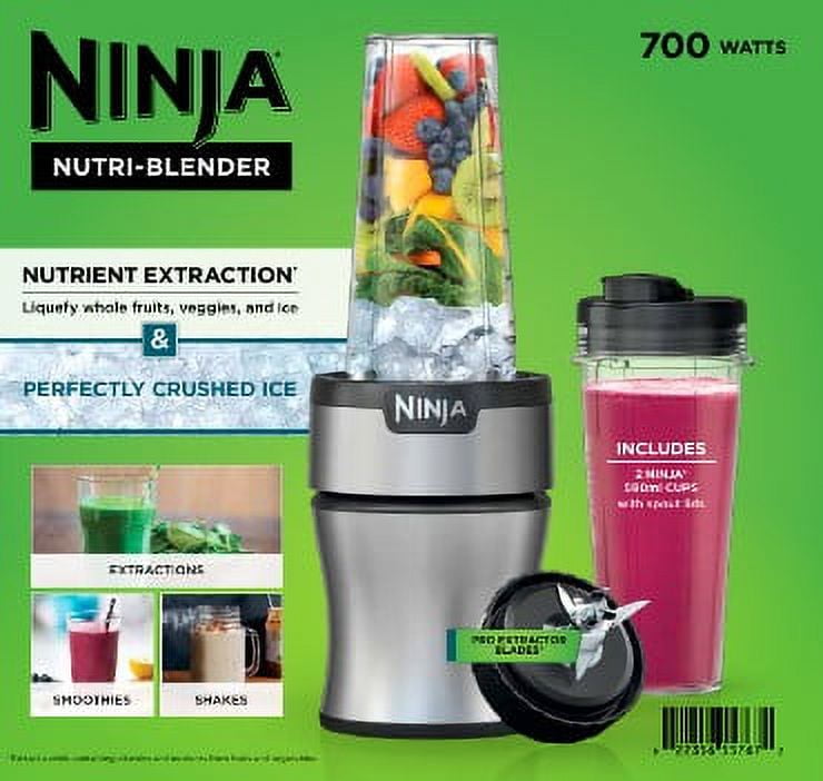 Ninja Nutri-Blender BN300 700-Watt Personal Blender, 2-20 oz  Dishwasher-Safe to-Go Cups 