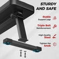 thumbnail image 3 of FLYBIRD 600LBS Folding Flat Bench, Sturdy Lightweight and Space-saving Bench Press Flat Weight Bench, Easy to Assemble, 3 of 8