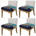 thumbnail image 2 of Easygdp Let's go Travel Square Chair Cushion Cover Stretch Chair Seat Covers Removable Washable for Hotel, Bedroom, Office, 2 of 9