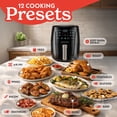 thumbnail image 3 of Gourmia Air Fryer - 6 Quart Capacity, 12 Presets, Black, 3 of 12