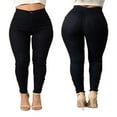 thumbnail image 2 of Jeans Crayon Grande Taille pour Femmes Extensible Décontracté Denim Pantalon Skinny Taille Haute, 2 of 6