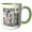 Green/White, variant on 3drose, Beauty Is in the Eye of the Beholder - Famous Phrase Cut Out of Abstract Paintings, 11oz Mug