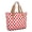 Red and White Checkered Pattern, variant on Black and White Checkered Pattern Large Tote Bag for Women, Polyester Roomy Carryall with Pockets and Zipper, Durable Gifts Ideas for Women Men