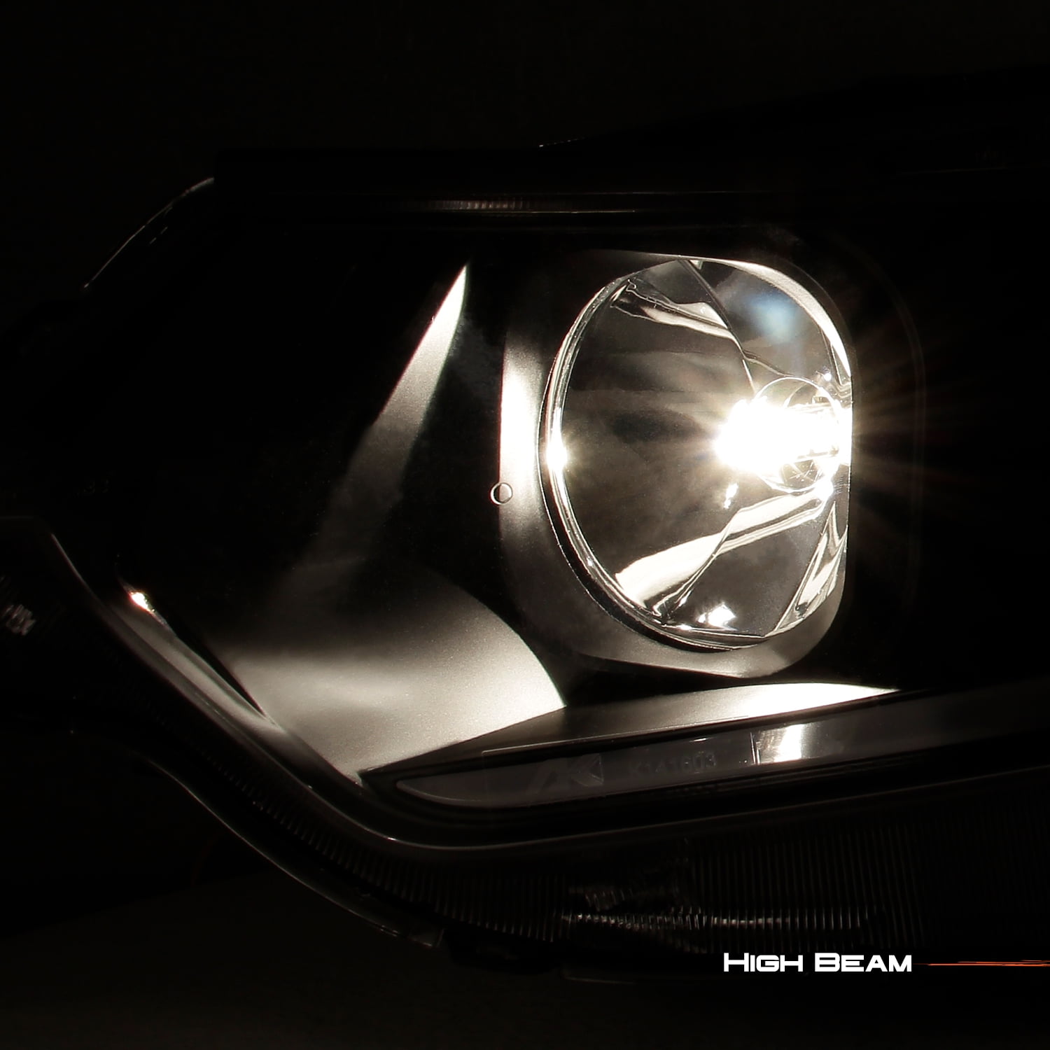 AKKON - For 09-14 Acura TSX CU2 LED Daytime Running light DRL Black Bezel Projector Headlights Driver + Passenger Side