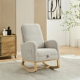 thumbnail image 5 of Huisuilinss Recliner Chair,Gliding Rocking Chair With Retractable Footrest & High Back, Upholstered Lounge Armchair With Side Pocket, Glider Chair For Living Room, Nursery, 5 of 9