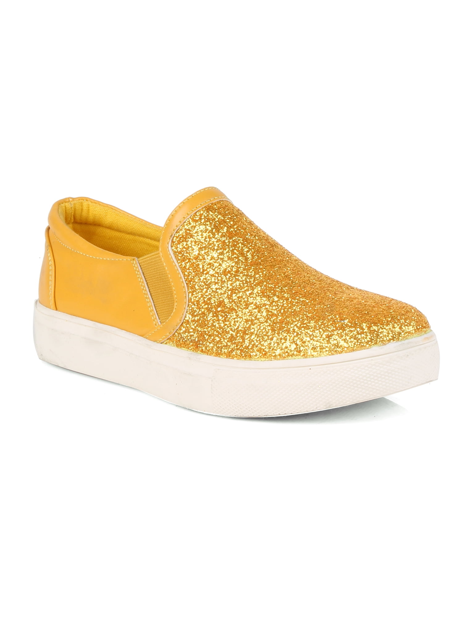 WOMENS LADIES FLAT GOLD ZIPS CROC SLIP ON CASUAL PLIMSOLES TRAINERS SHOES SIZE 