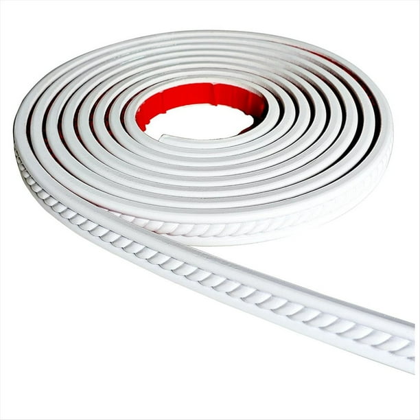 Moldura Autoadhesiva Flexible para Pared, Moldura de , Tira 3D para Azulejos, Paneles de Madera, Imagen.