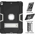 thumbnail image 2 of For iPad Pro 10.5 2017 A1701 A1709 Case, Dteck Shockproof [Full-Body] Hybrid 3-Layer Drop Protection Rugged Case Kickstand [HD Screen Protector] Cover , Black+Gray, 2 of 7