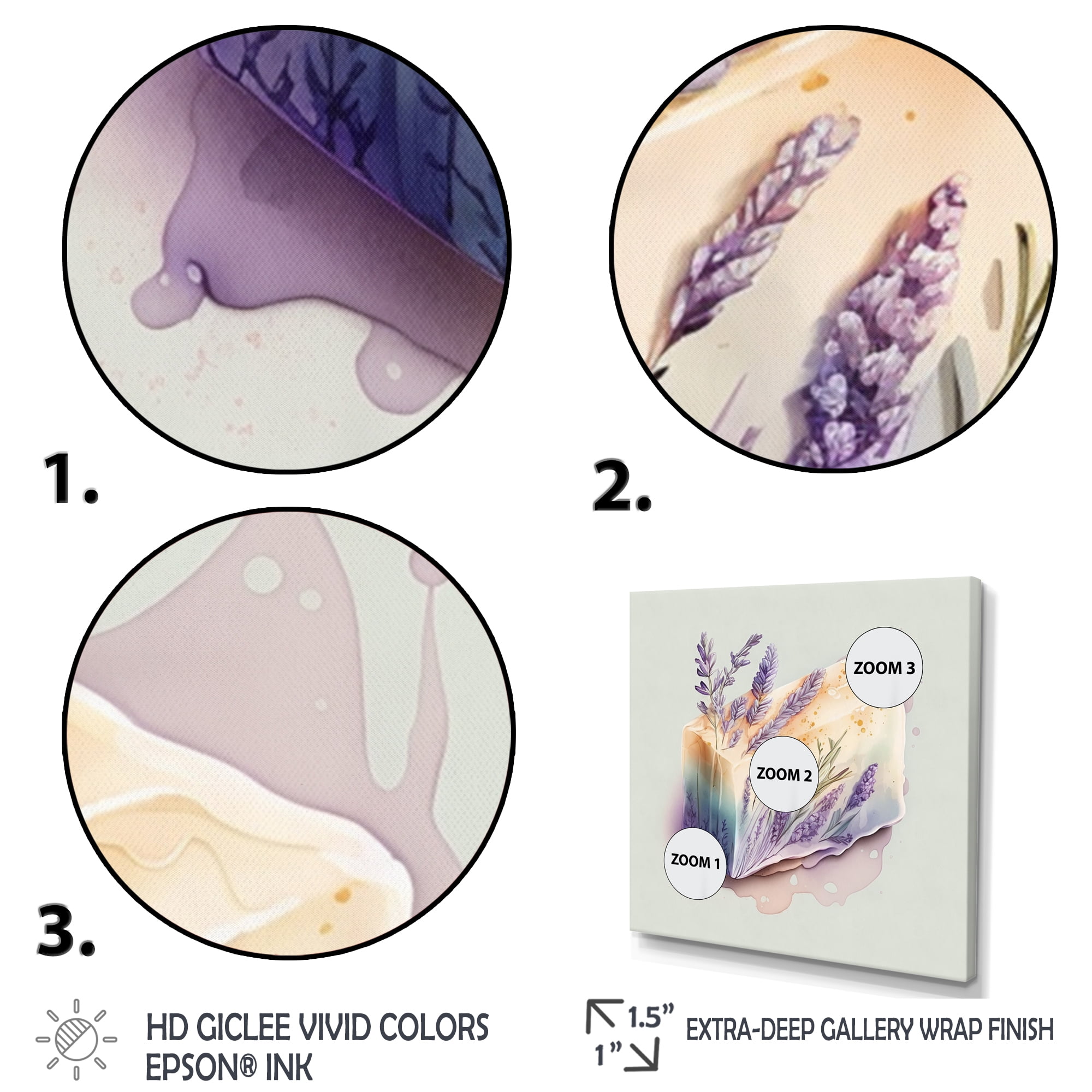 Designart Lavender Soap I Canvas Wall Art