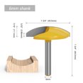 thumbnail image 2 of Thin Round Bottom Milling Cutter with 1/2 Shank - Compact Design for Intricate Wood Carving & Detailed Work, Comfortable Handle for Firm Grip & Reduced Fatigue During Prolonged Use, 2 of 5
