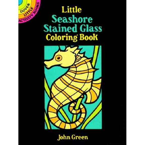 Pre-Owned Dover Little Activity Books: Sea Life: Seashore Mini Stained Glass Coloring Book (Paperback)