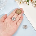 thumbnail image 2 of QualitChoice 2pcs Zinc Alloy Flower Sleeve Button Cover Clip On Button Covers For Shirts Rhinestone Button Covers A, 2 of 6