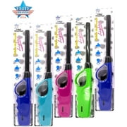 Elite Brands USA Long Lighters Pack, 5 Pack of Butane Refillable Fire Lighters, Ideal as Multipurpose Utility Lighters BBQ Lighters Grill Lighters Kitchen Lighters