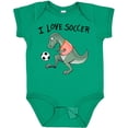 thumbnail image 3 of Inktastic I Love Soccer-Dinosaur in Orange Boys or Girls Baby Bodysuit, 3 of 5