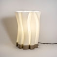 thumbnail image 5 of JONATHAN Y Flame 13.5" Modern Bohemian Plant-Based PLA 3D Printed Dimmable LED Table Lamp, White/Brown, USA1002A, 5 of 9