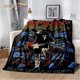 thumbnail image 1 of Manta de felpa suave con patrón de banda AC/DC, manta de franela para sala de estar, dormitorio, cama, sofá, cubierta de Picnic, 1 of 4