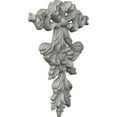 thumbnail image 2 of Ekena Millwork 6 1/2"W x 9"H x 3/4"P Rose & Ribbon Drop Onlay, 2 of 6