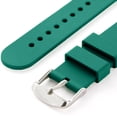 thumbnail image 3 of Correas de reloj de repuesto de goma suave de liberación rápida de silicona - verde, se pueden usar para correas de reloj de 18/20/22/24 cm, 3 of 5