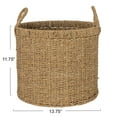 thumbnail image 2 of Household Essentials Round Seagrass Basket with Handles, Natural, 2 of 6