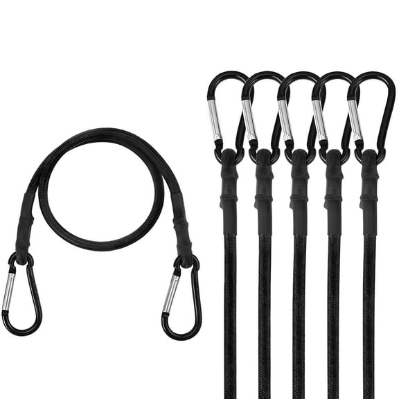 MMIZTFC 24 Inch Bungee Cords with Hooks, 6 Pack Rubber Heavy Duty Bungee Cords for Outdoor Tent, Luggage Rack, Camping, Cargo, RV, Bike