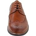 thumbnail image 3 of Urban Fox Men's Ethan Oxford Dress Shoes For Men | Formal | Lace-Up | Classic Design | Wingtip | Mens Dress Shoes Light Brown 11, 3 of 7