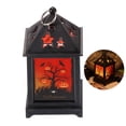 thumbnail image 4 of Lámpara De Linterna De Halloween Luz De Decoración De Halloween Retro Luz De Vela Sin Llama Luz Colgante Alimentada Por Batería Para El Hogar Jardín Fiesta Paisaje Mercado Castillo / Calabaza sonducket HA026596-03, 4 of 7
