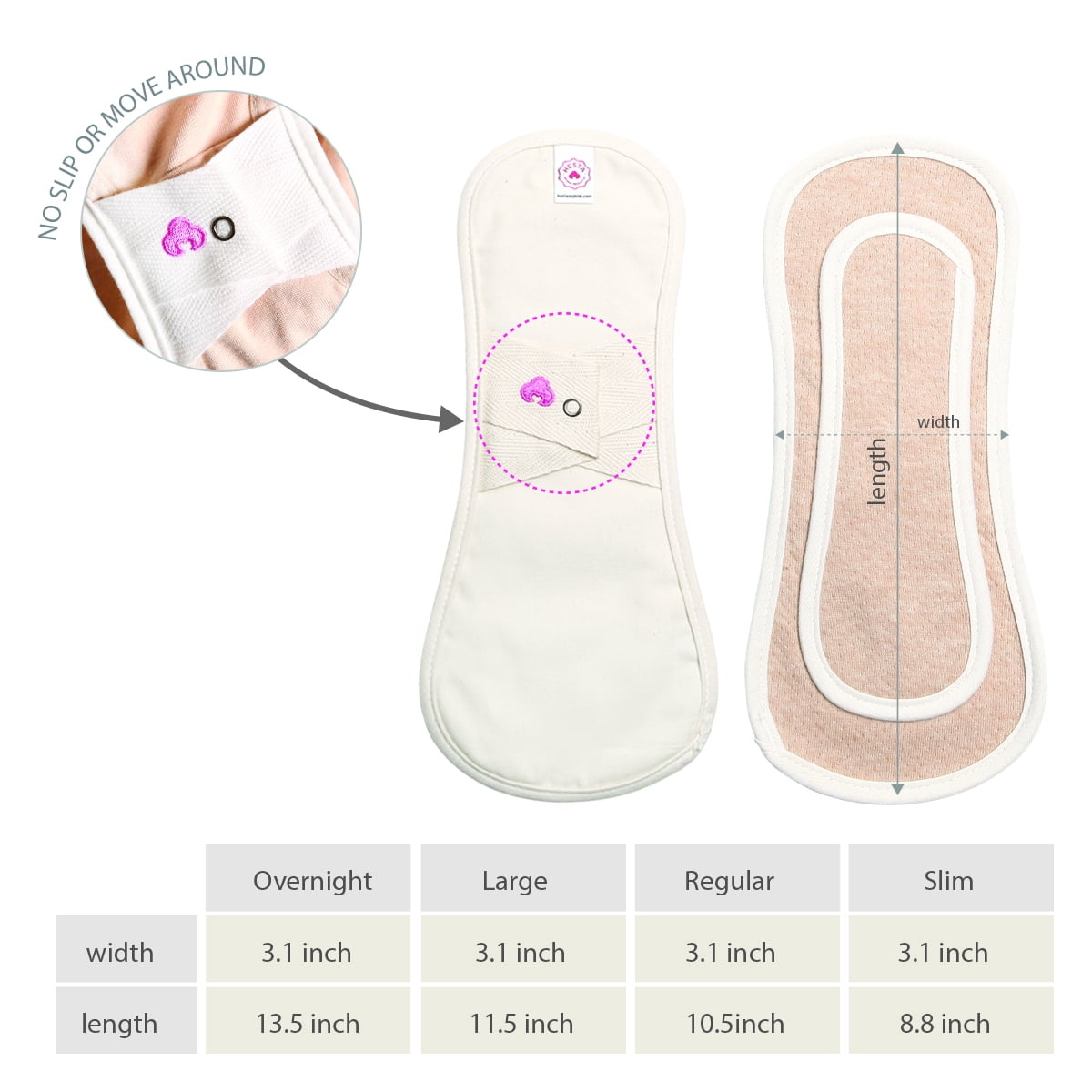 reusable cotton sanitary pads