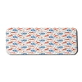 thumbnail image 1 of Nautical Computer Mouse Pad, Whale and Hammerhead Shark Marine Animals Ocean Life Illustration, Rectangle Non-Slip Rubber Mousepad Large, 31" x 12" Gaming Size, Orange Earth Yellow Blue, by Ambesonne, 1 of 2