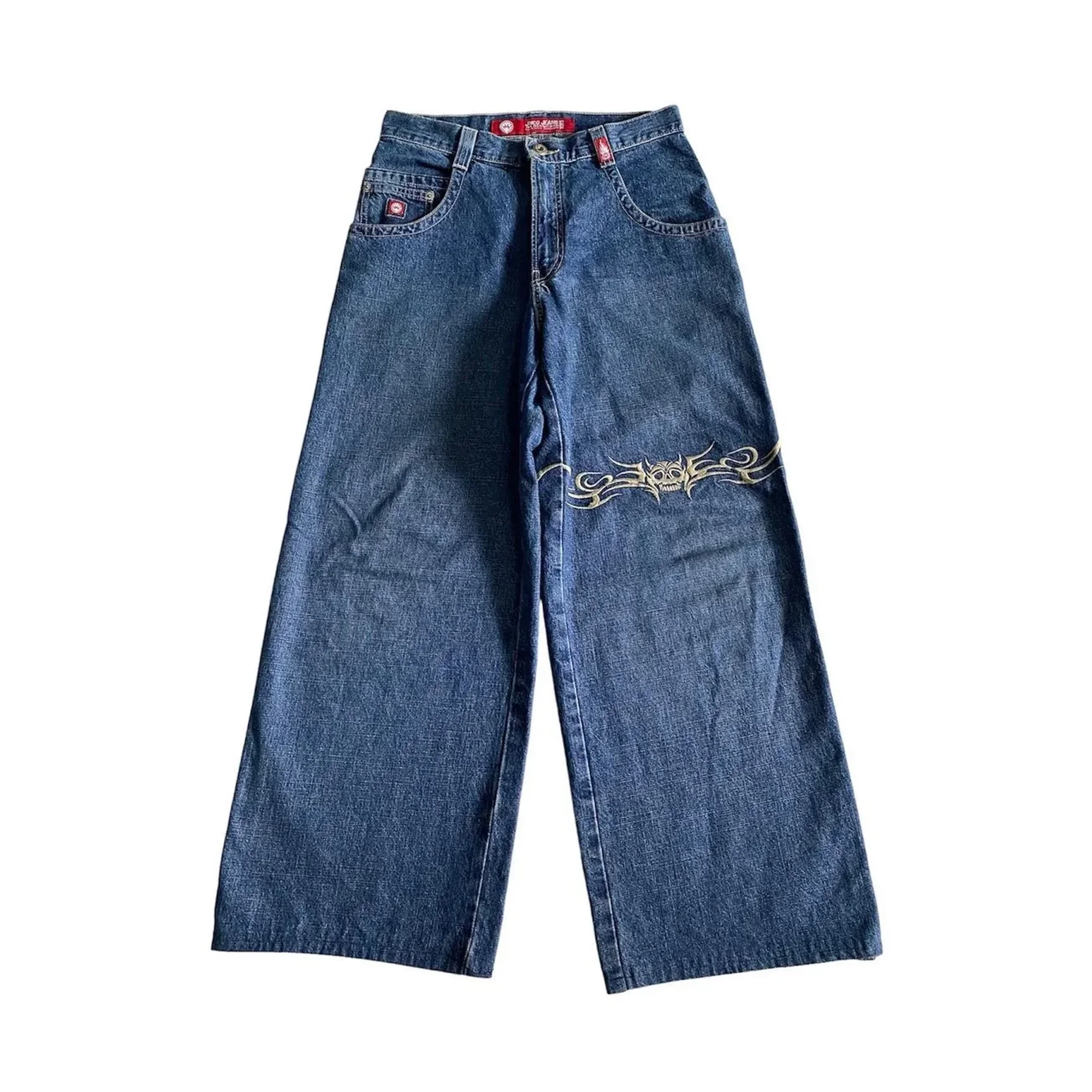 JNCO Y2K Baggy Jeans Men Women Retro streetwear Skateboard Printed
