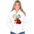 thumbnail image 3 of Christmas Member of Naughty List Zip Up Hoodie Men's Women's Brisco Brands S, 3 of 6