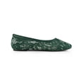 thumbnail image 3 of BLISSFUL STEP Women's Lace Mesh Embroidery Round Toe Slip on Ballet Flat Olive Green 8, 3 of 8