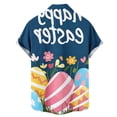 thumbnail image 5 of COSFO Button Up Shirt Men Easter Short Sleeve Funny Tops Collared Regular Fit with Pocket Shirts for Men, 5 of 5