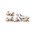 thumbnail image 1 of Hand drawn flower bird decorative window stickers, electrostatic stickers, 1 of 10