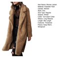 thumbnail image 7 of Winter Women Jacket Double-sided Fleece Turn-down Collar Long Sleeves Knee Length Keep Warm Cozy Overcoat Outdoor Daily Wear Jacket, 7 of 7