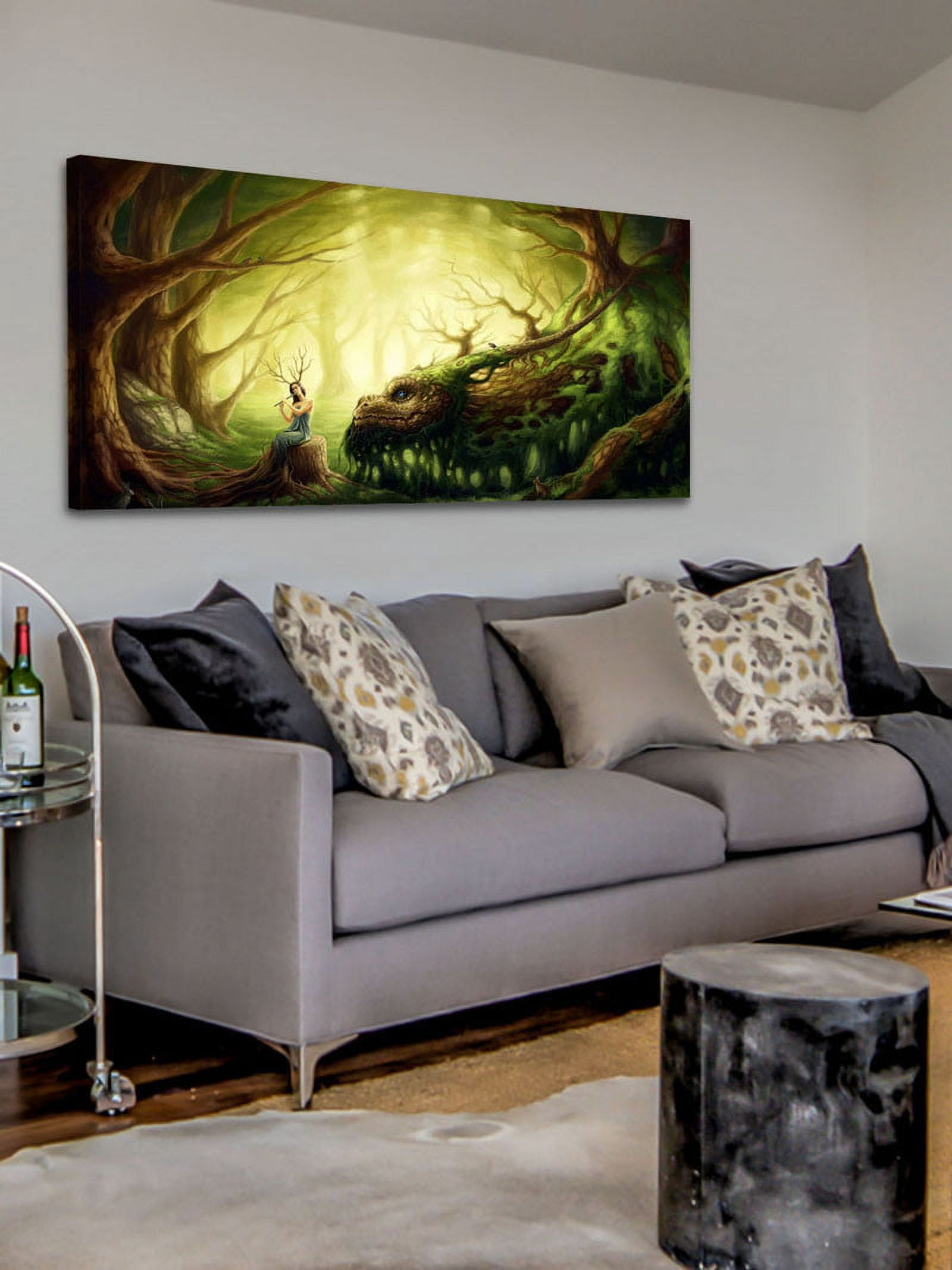 Marmont Hill 'Forest Dragon' by Jonas J dicke Painting Print on Wrapped Canvas