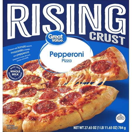 Great Value Rising Crust Pepperoni Pizza, Marinara Sauce, 27.65 oz (Frozen)