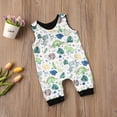 thumbnail image 3 of Coduop Toddlers Baby Boys Girls Sleeveless Print Romper Jumpsuit Summer Bodysuit 0-3 Years, 3 of 6